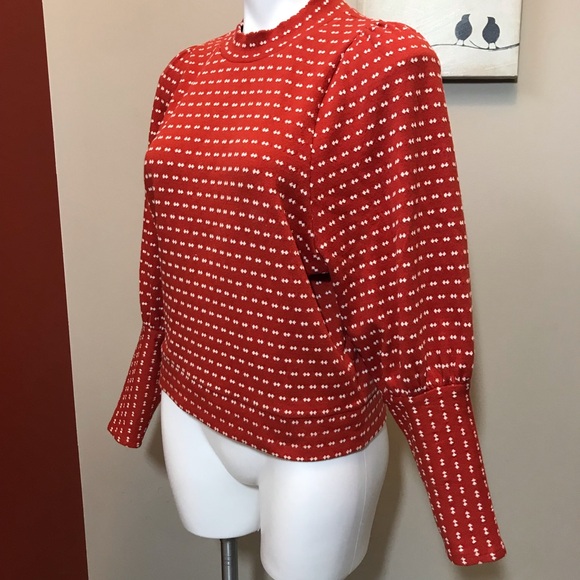 🐲💙 Madewell puff-sleeve Mockneck top - Picture 8 of 9